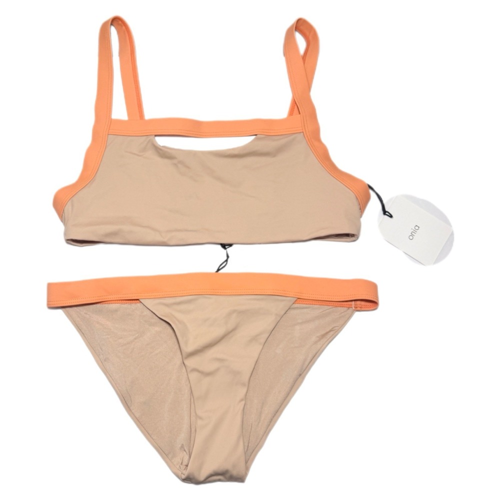 ONIA Lina / Leila Bikini | Tan & Orange S / M European Luxury Resort Travel - Picture 2 of 8